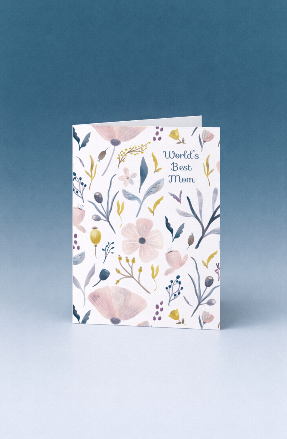 World’s Best Mom Floral Card mockup 5