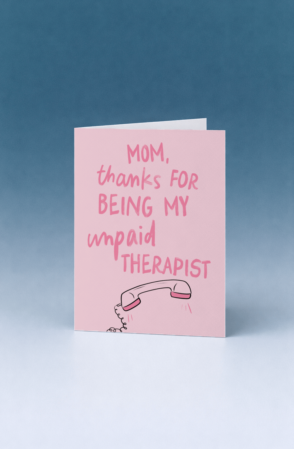 Unpaid Therapist Mom Card mockup 5