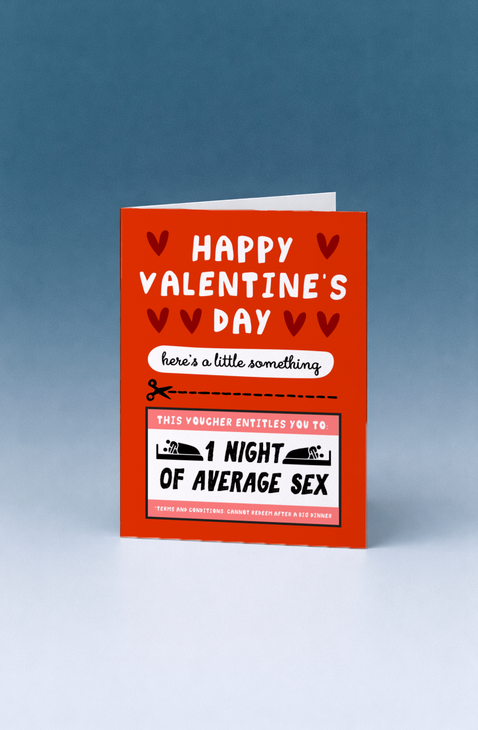 Average Sex Voucher Valentine's Day Card mockup 5