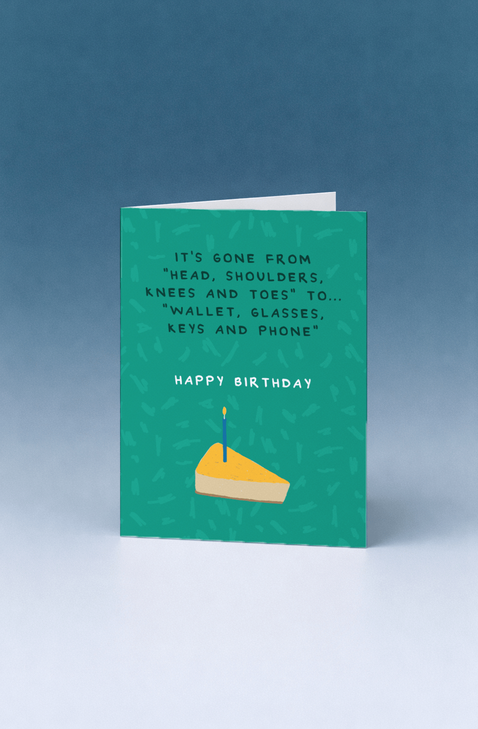 Wallet Glasses Keys Birthday Card mockup 5