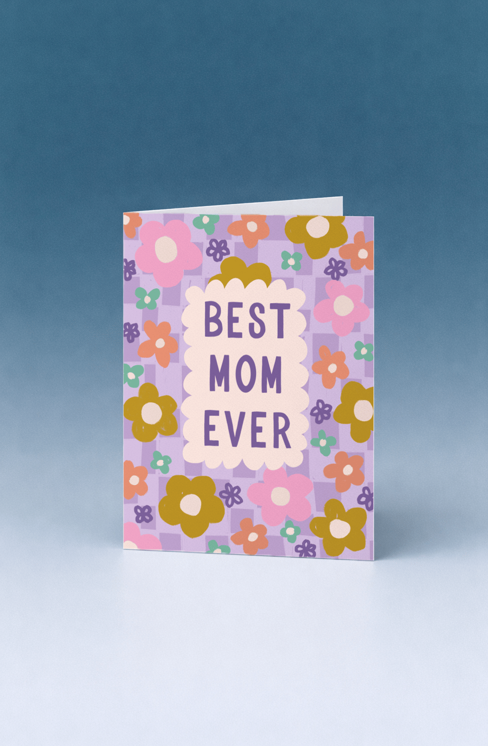 Best Mom Ever Floral Card mockup 5