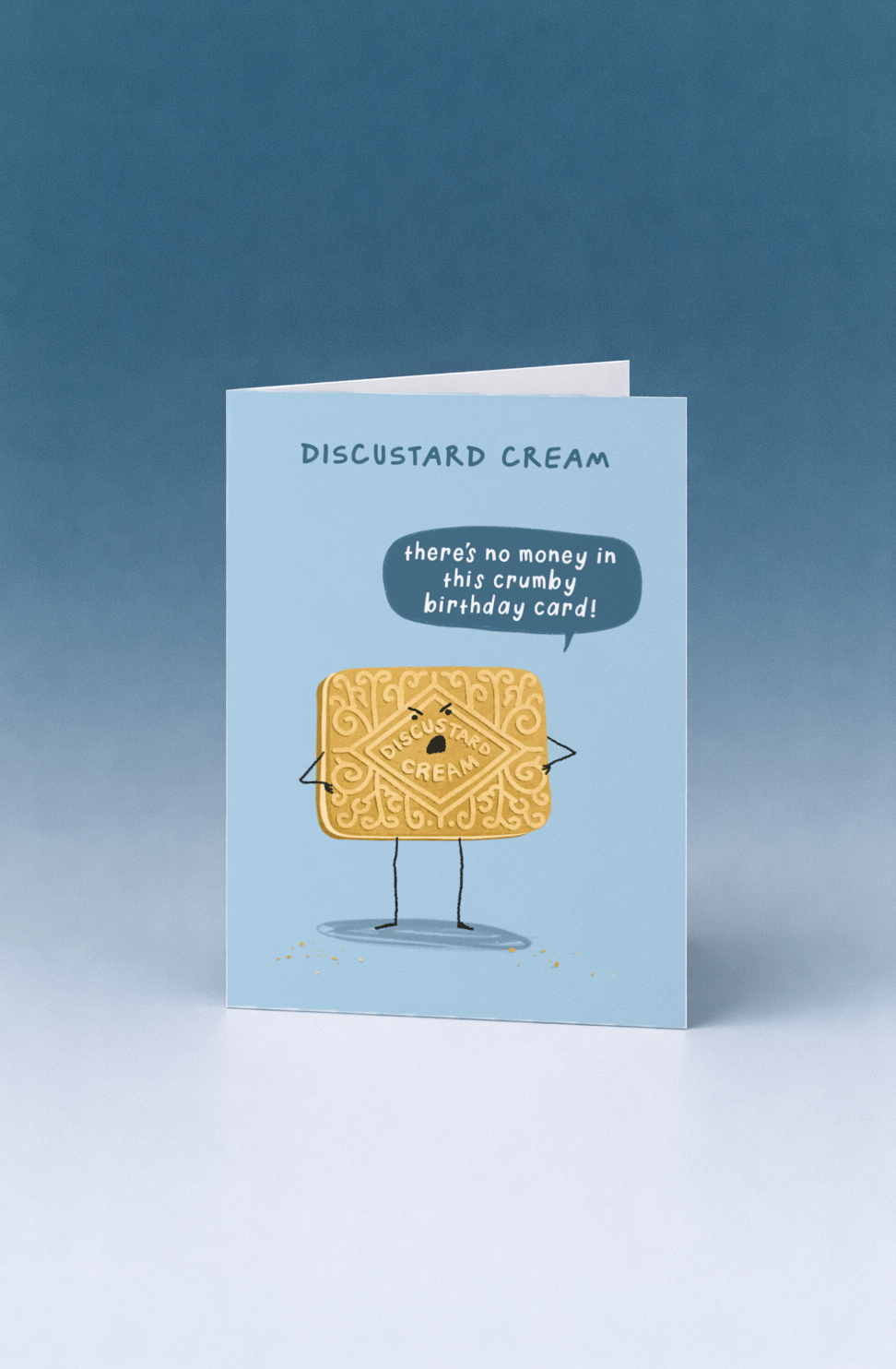 Discustard Cream Crumby Birthday Card mockup 5