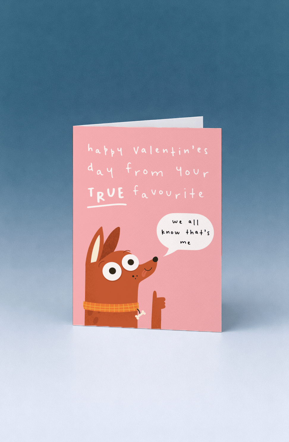 True Favourite Dog Valentine's Day Card mockup 5