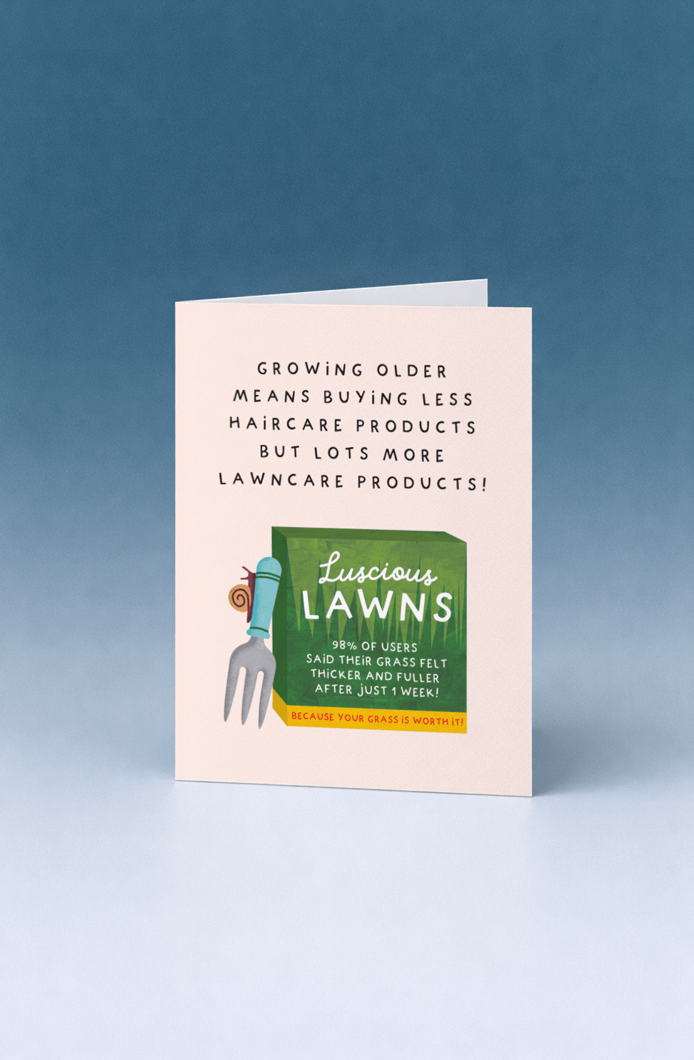 Growing Older Lawncare Card mockup 5