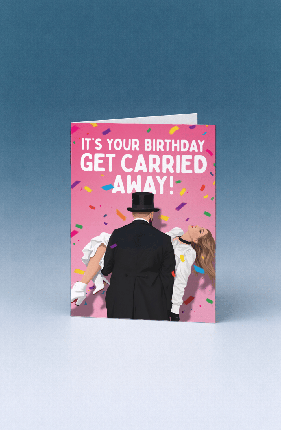 Get Carried Away Birthday Card mockup 5