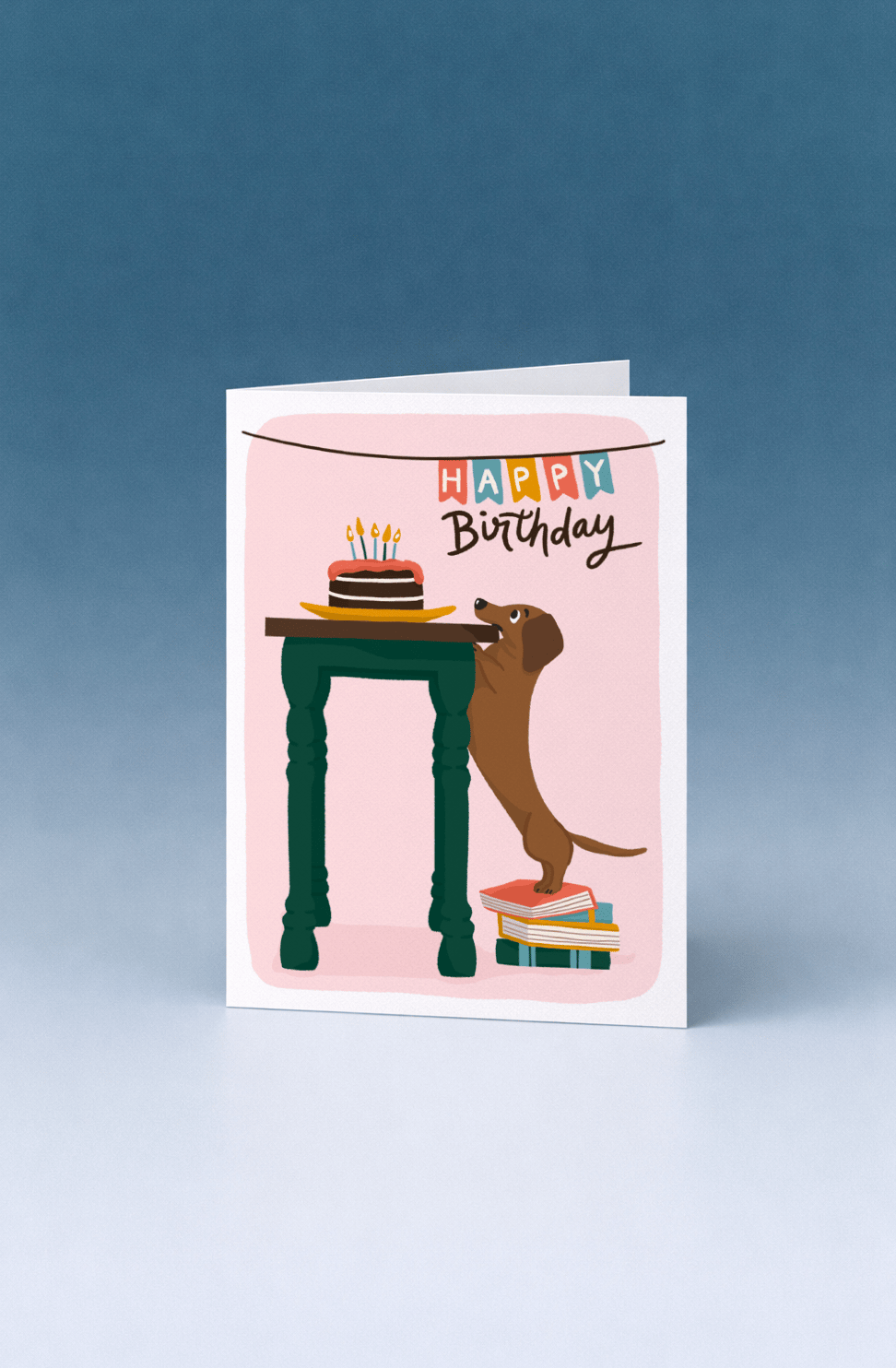 Dachshund Birthday Card mockup 5