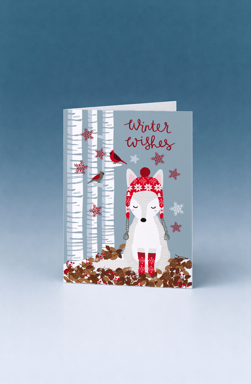 Winter Wishes Woodland Fox mockup 5