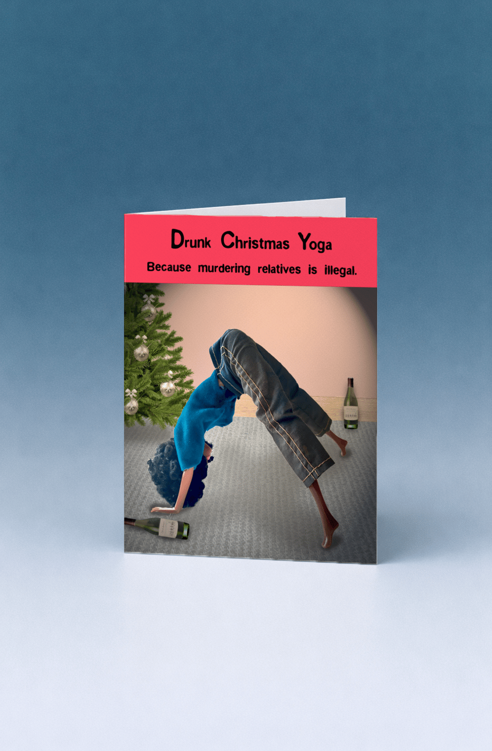 Drunk Christmas Yoga mockup 5