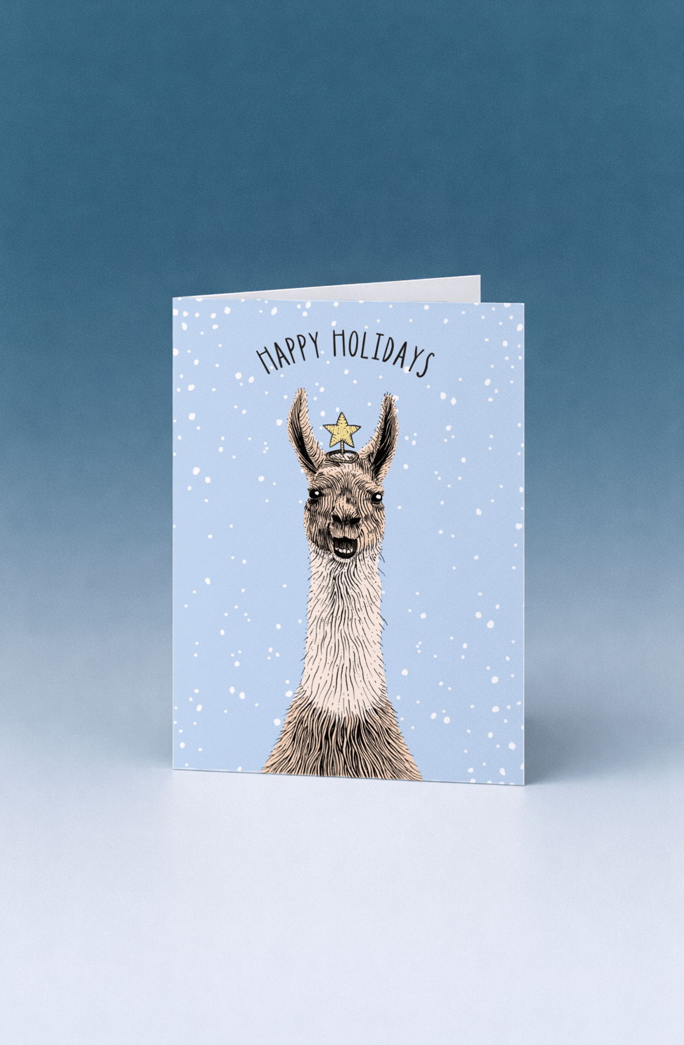 Festive Llama Holiday mockup 5