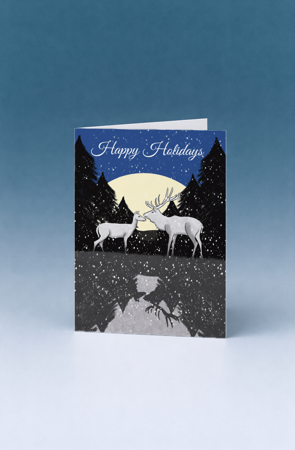 Moonlit Winter Deer mockup 5