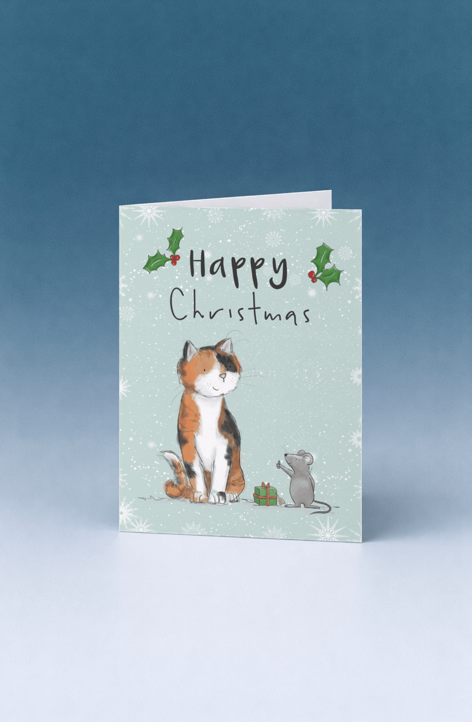 Cat's Christmas with a Friendly Mouse mockup 5