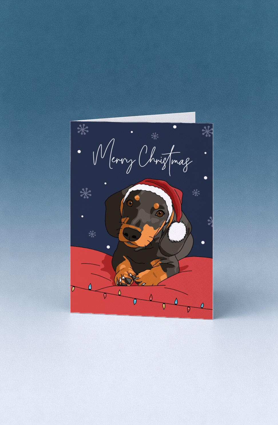 Dachshund Merry Christmas mockup 5