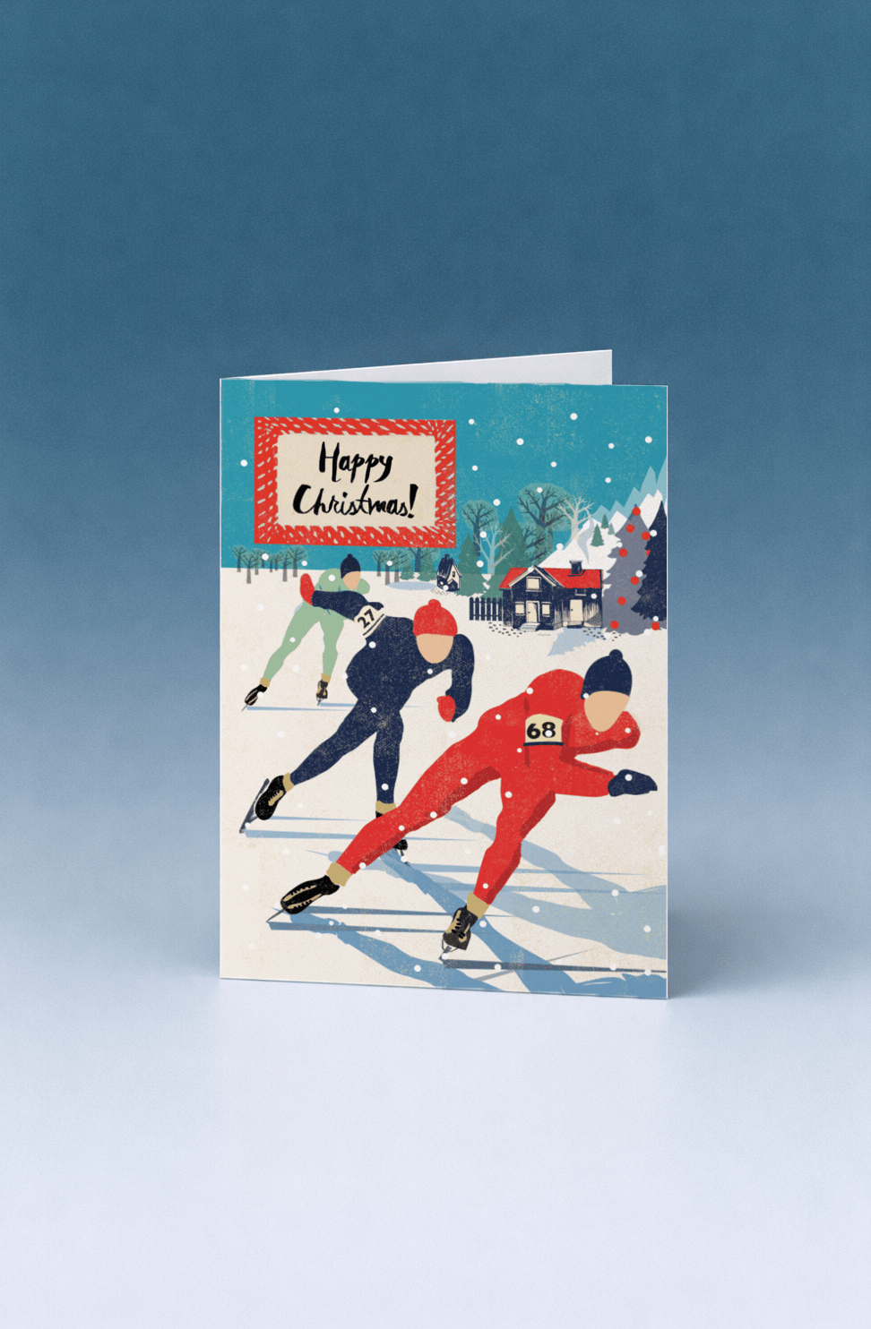 Winter Speed Skating Christmas mockup 5