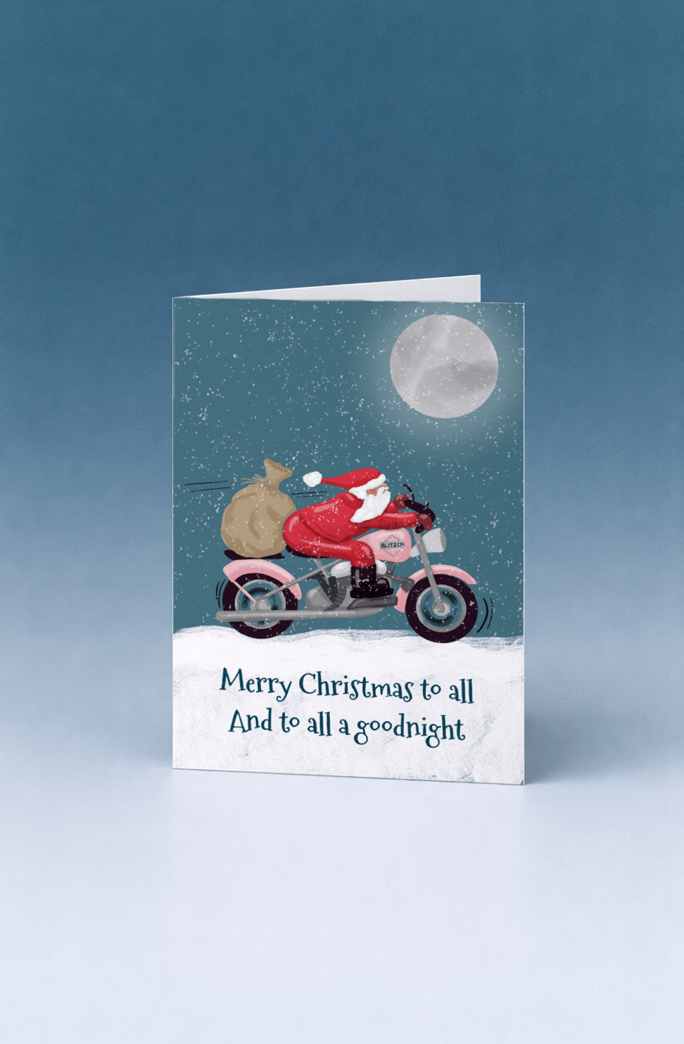 Santa on a Motorcycle mockup 5
