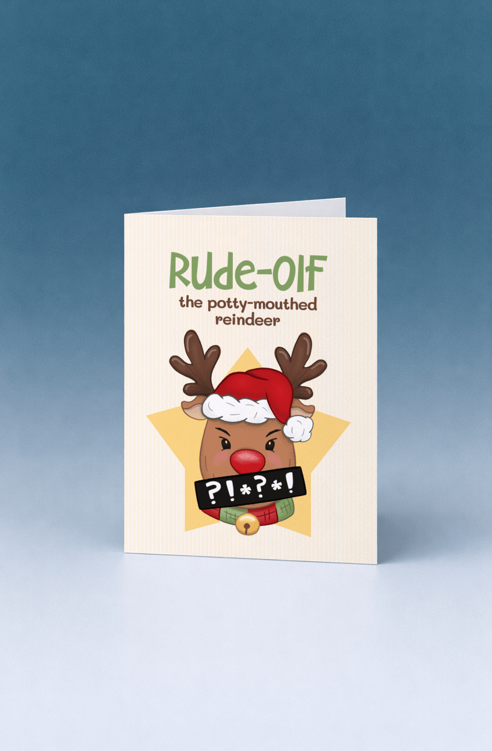 Rude-Olf the Potty-Mouthed Reindeer mockup 5