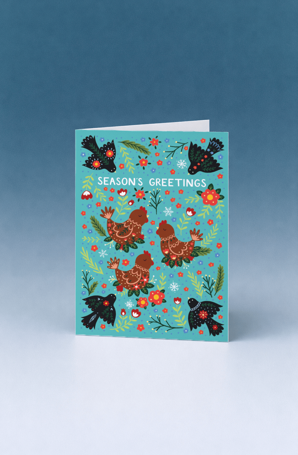 Season's Greetings Birds mockup 5