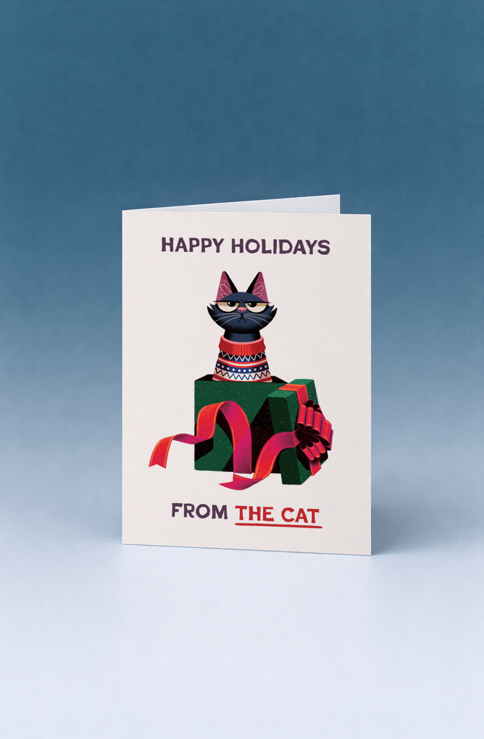 Happy Holidays From the Cat mockup 5