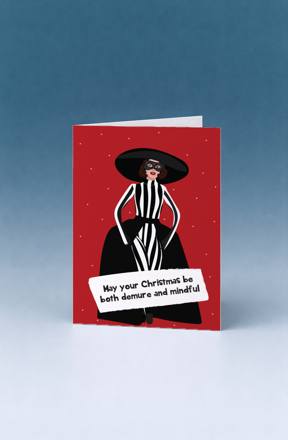 May Your Christmas Be Both Demure and Mindful Card mockup 5