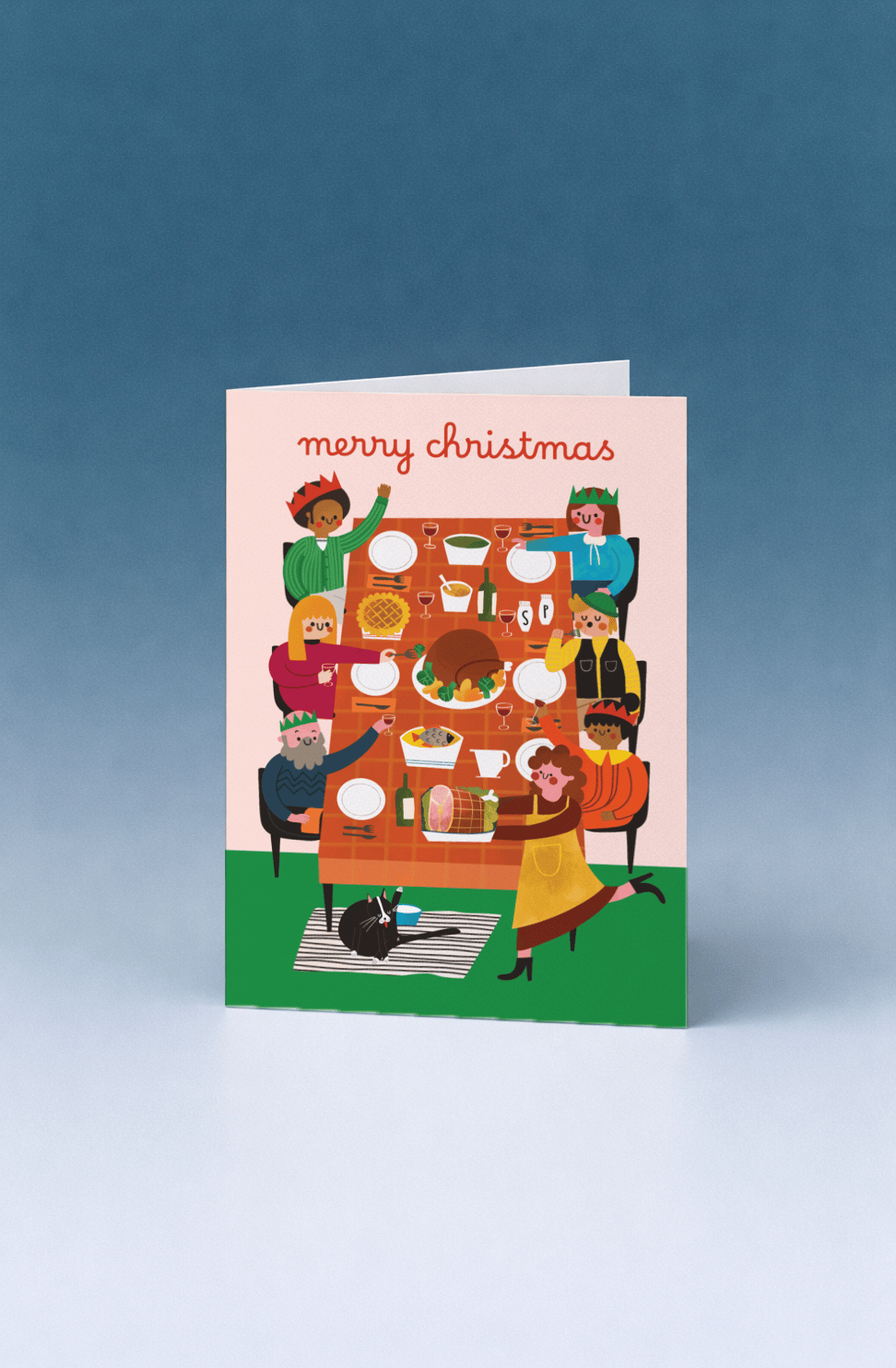 Christmas Dinner Gathering Card mockup 5
