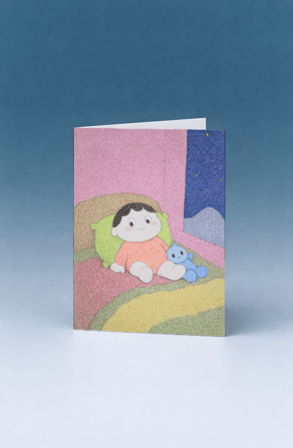 baby in bed with plushie mockup 5