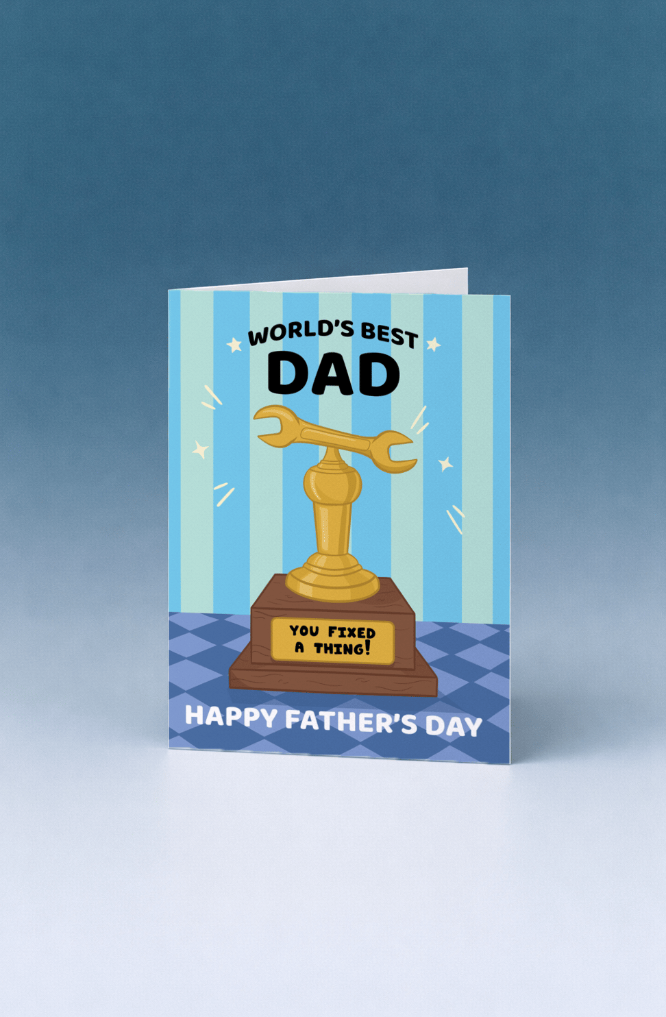 You Fixed a Thing! Trophy Card mockup 5