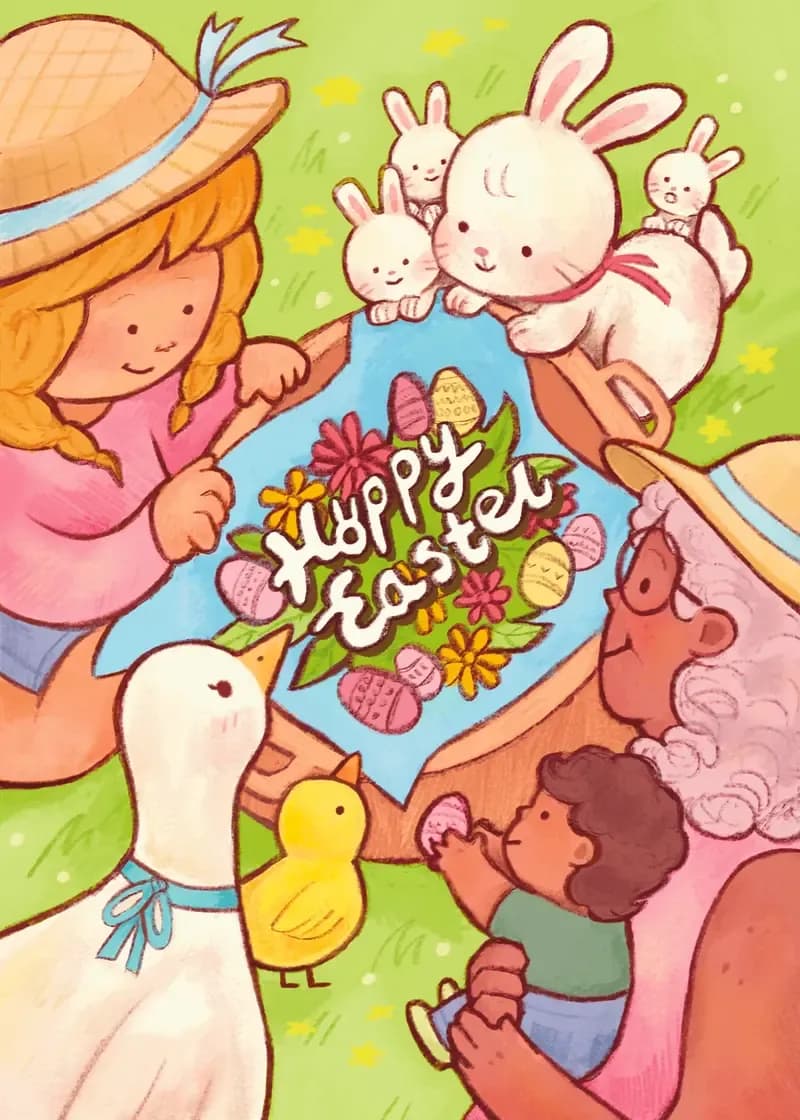 hoppy easter bunniess
