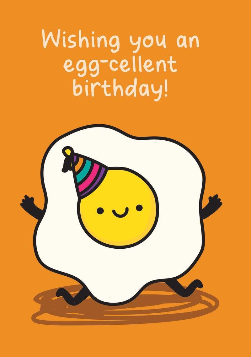 Wishing You an Egg-cellent Birthday! card