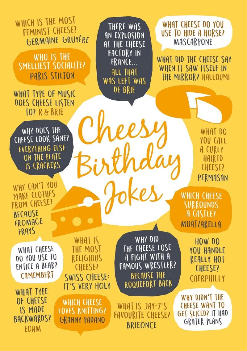 Cheesy Birthday Jokes card