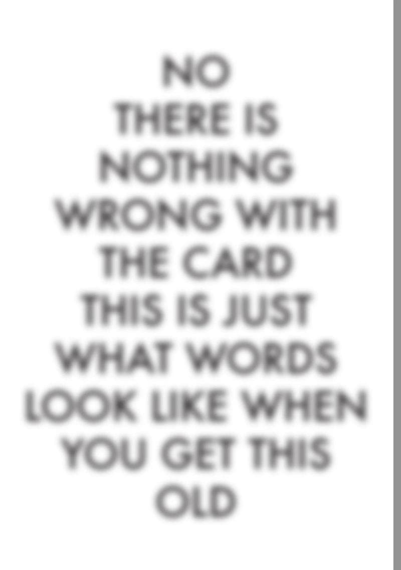There is Nothing Wrong With the Card card