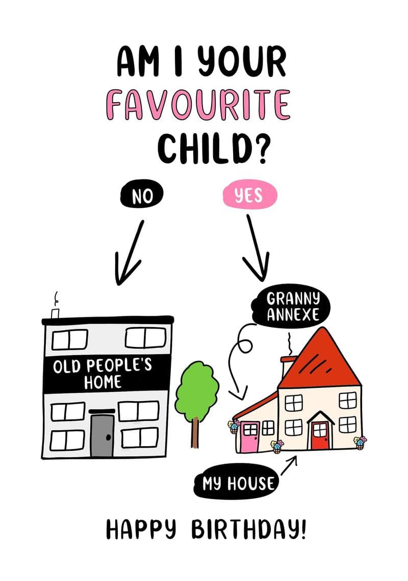 Am I Your Favourite Child? card