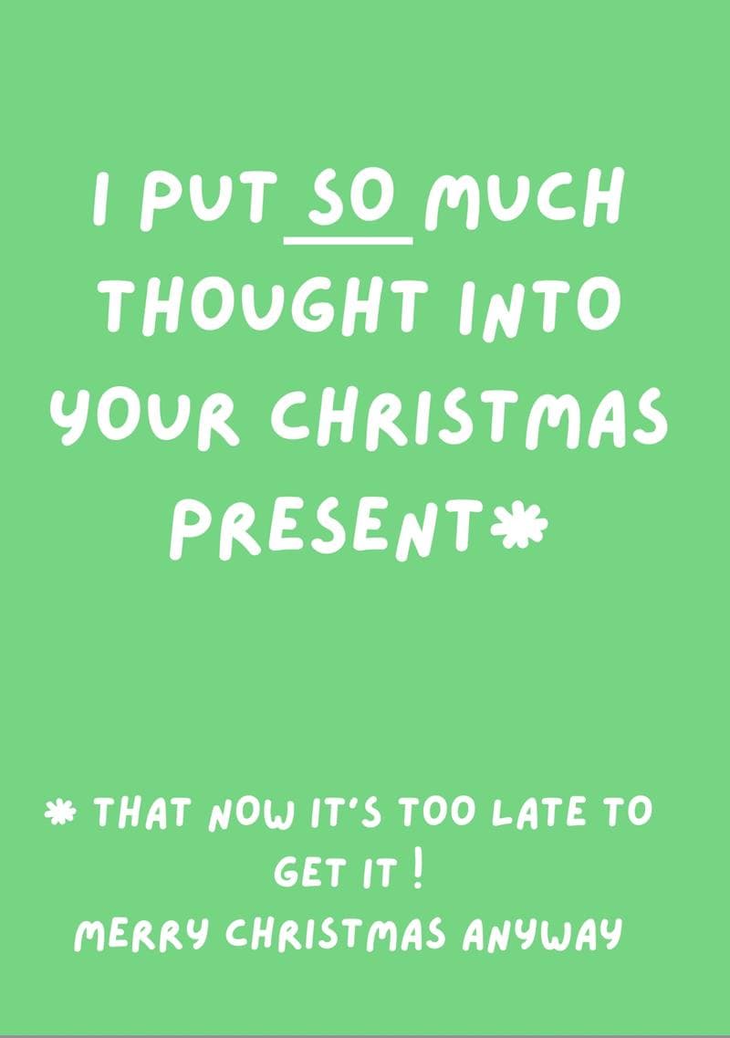 Last-Minute Christmas Thoughtfulness Card
