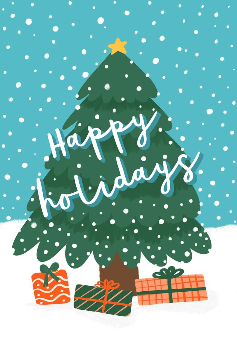 lassic Holiday Tree Card