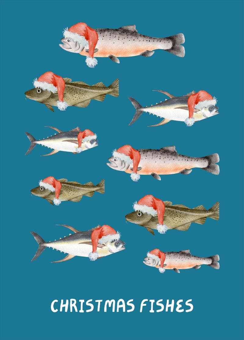 Christmas Fishes Card