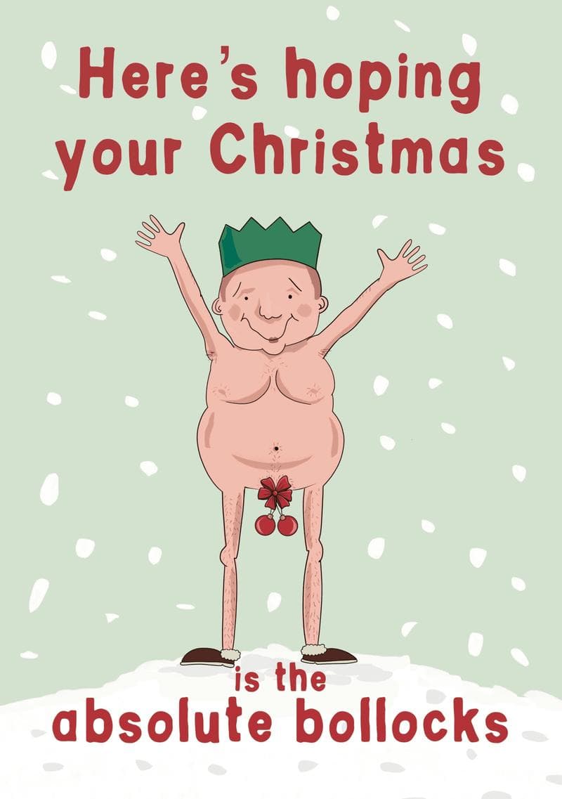 Absolute Bollocks Christmas Humor Card