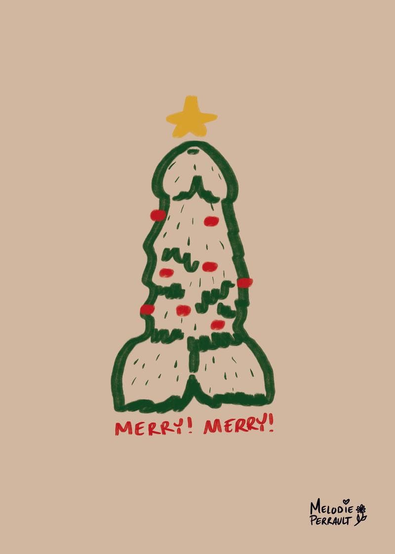 Merry Merry Naughty Christmas Card