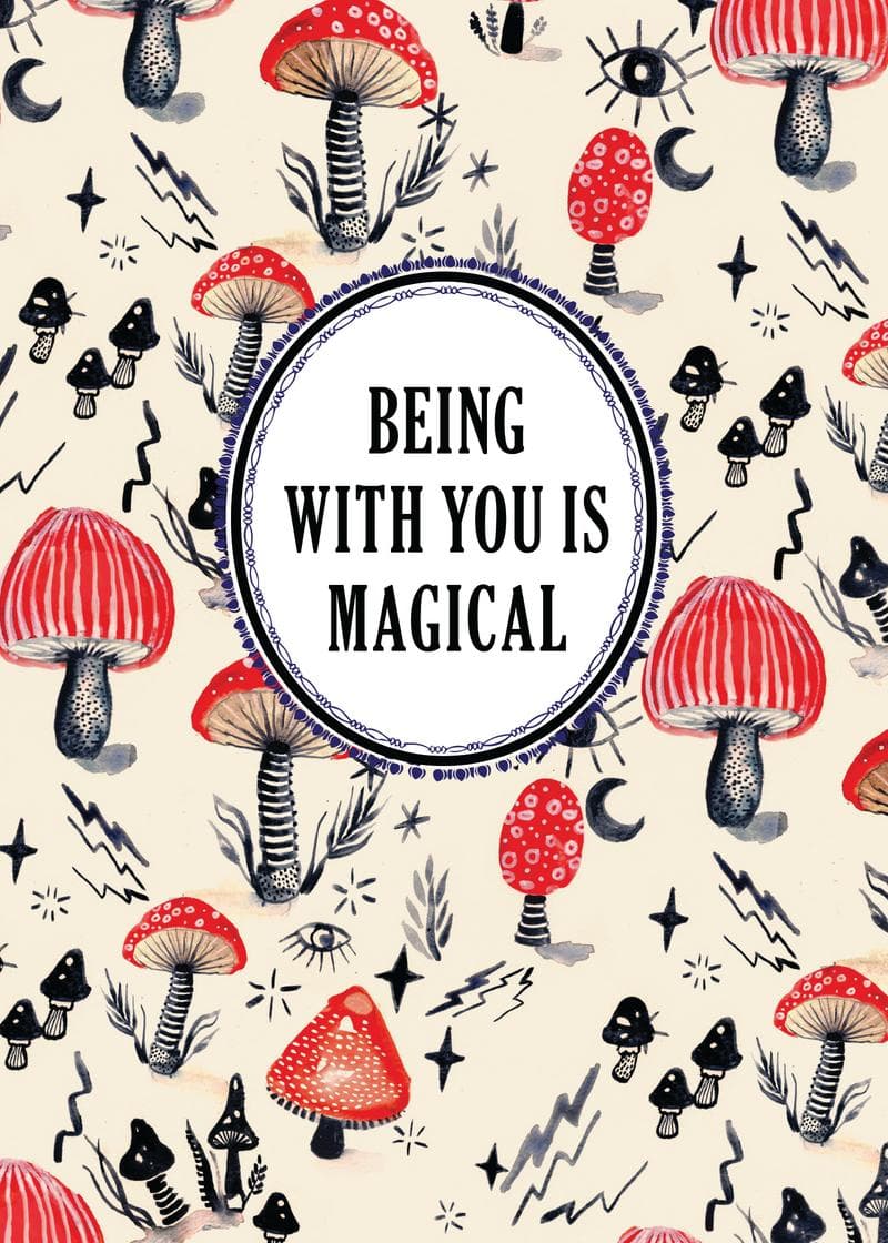 Magical Love Mushrooms Card