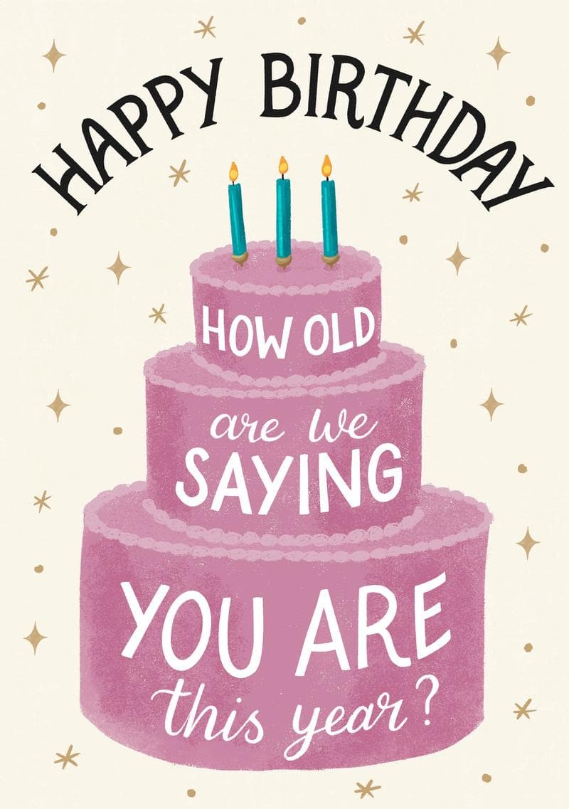 How Old Birthday Cake Card