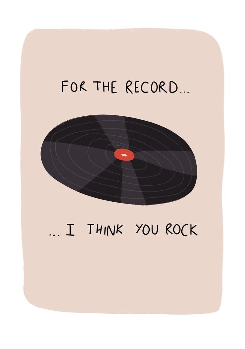 For the Record, You Rock Card