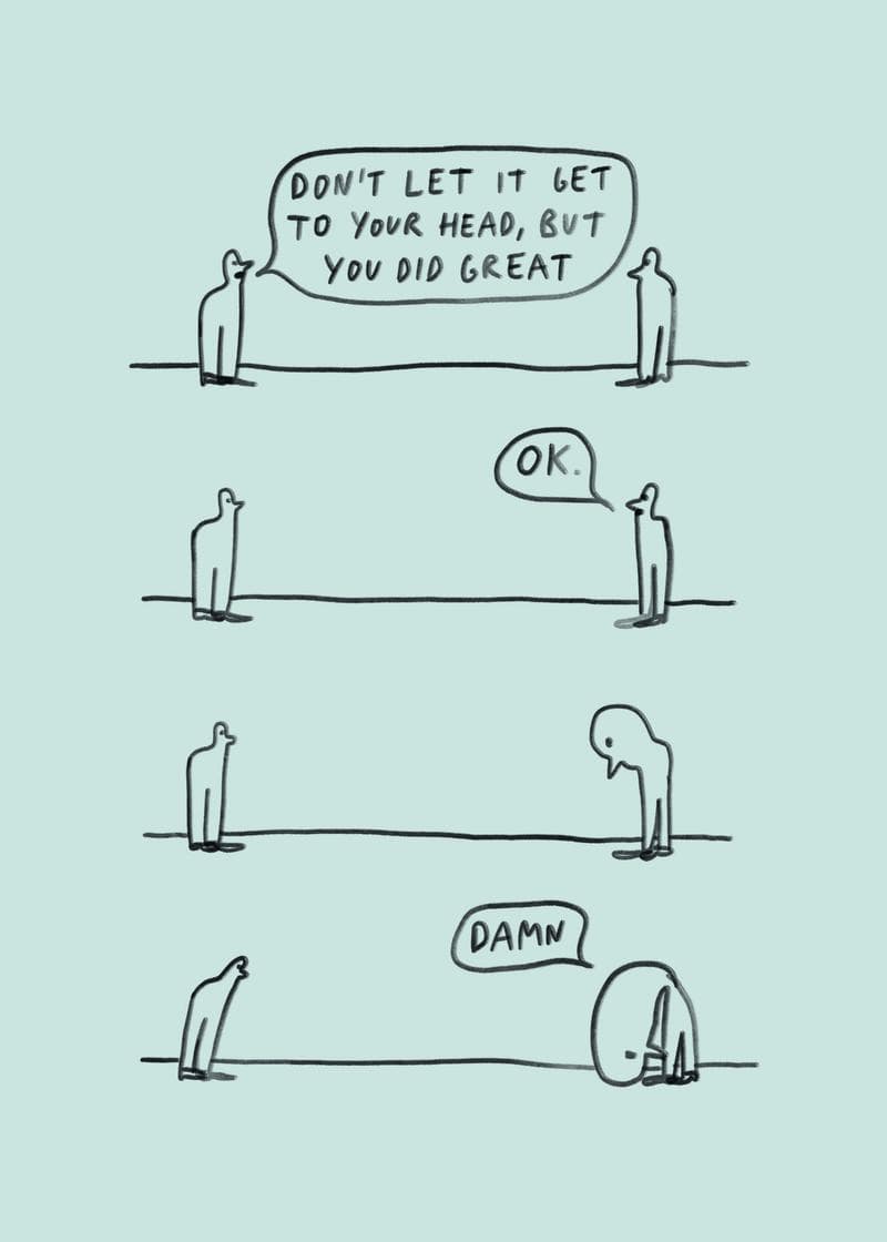 Don't Let It Get to Your Head Card