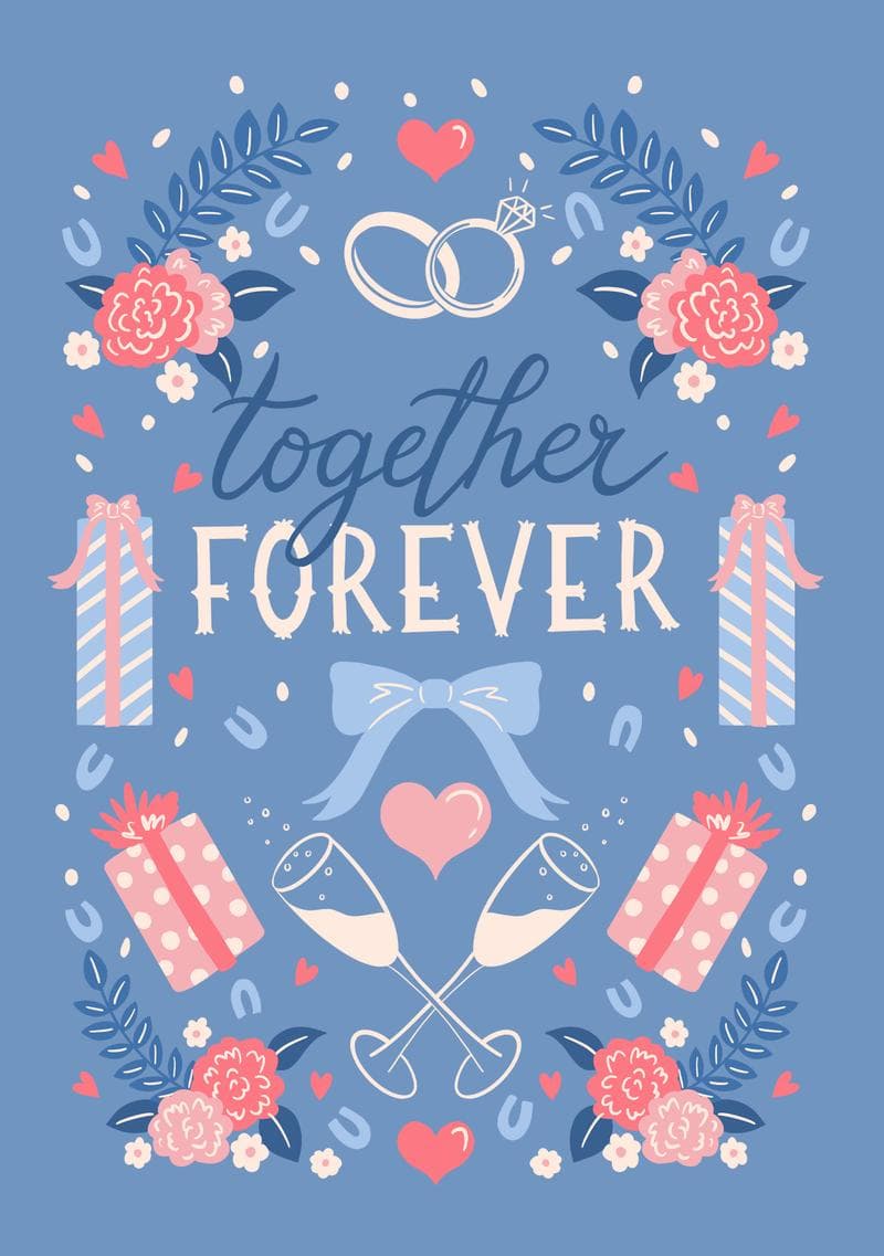 Together Forever Wedding Card