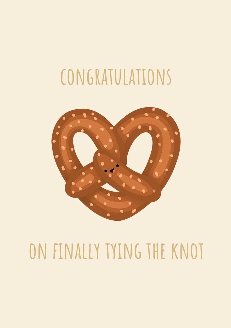Tying the Knot Pretzel Card