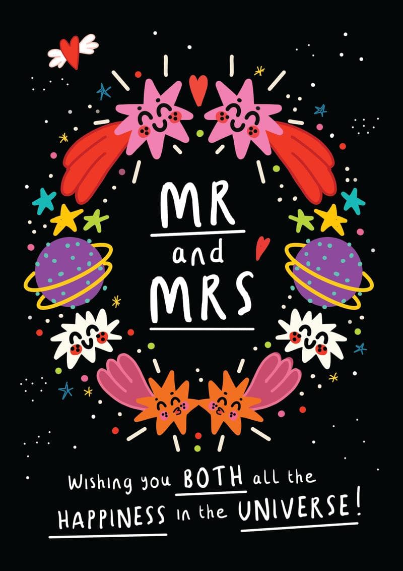 Cosmic Wedding Wishes Card