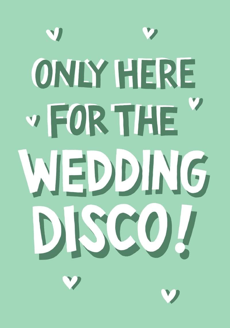 Wedding Disco Celebration Card