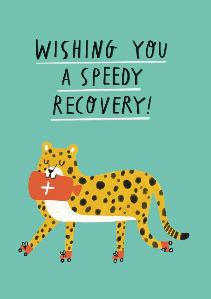 Speedy Recovery Leopard card