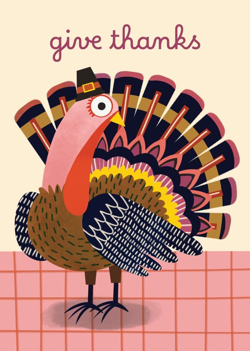 Give Thanks Turkey card