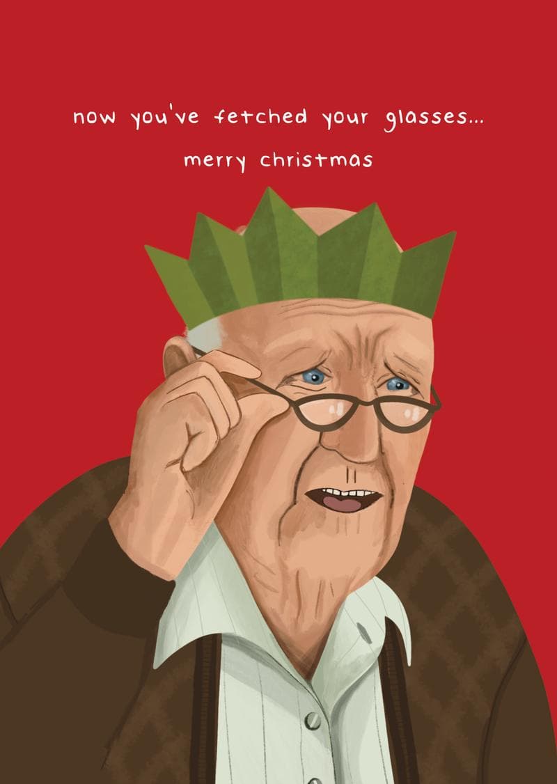 Now You've Fetched Your Glasses, Merry Christmas (Red) card