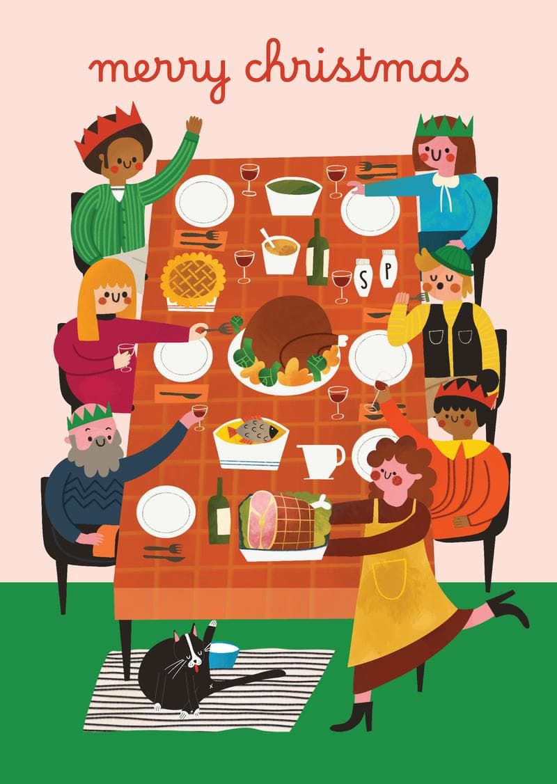 Christmas Dinner Gathering Card card