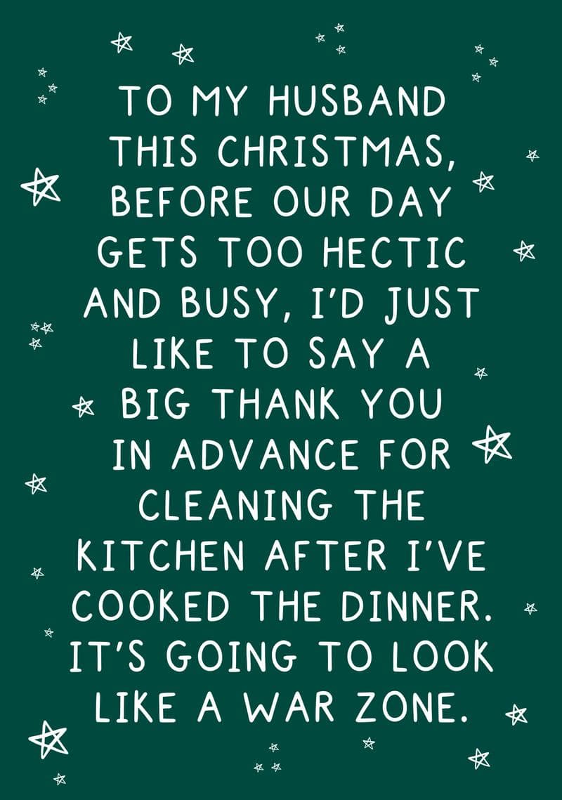 To My Husband This Christmas Card