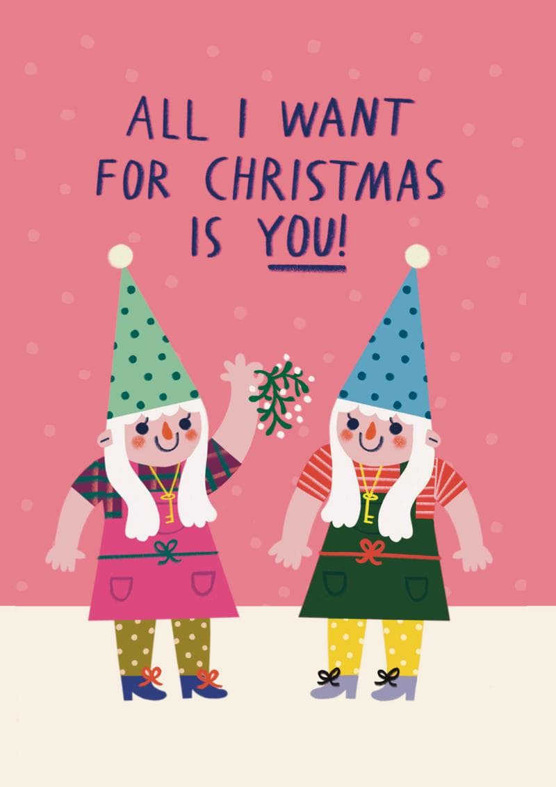 All I Want For Christmas Gnome Card card