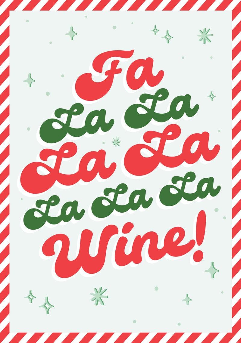 Fa La La Wine card